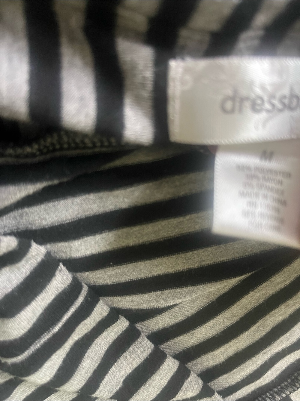 dressbarn Black and White Striped Skirt